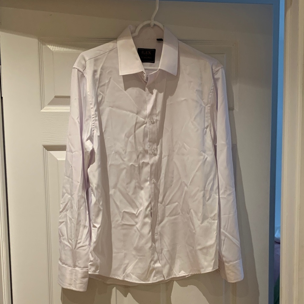 Elegant White Men's Dress Shirt